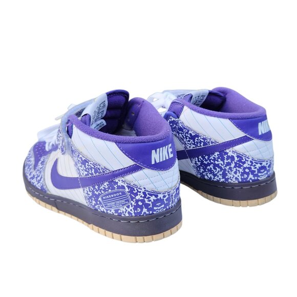 Nike Dunk Mid GS Notebook 309165-151 White Purple Sneakers Shoes Size 6Y - Picture 6 of 10